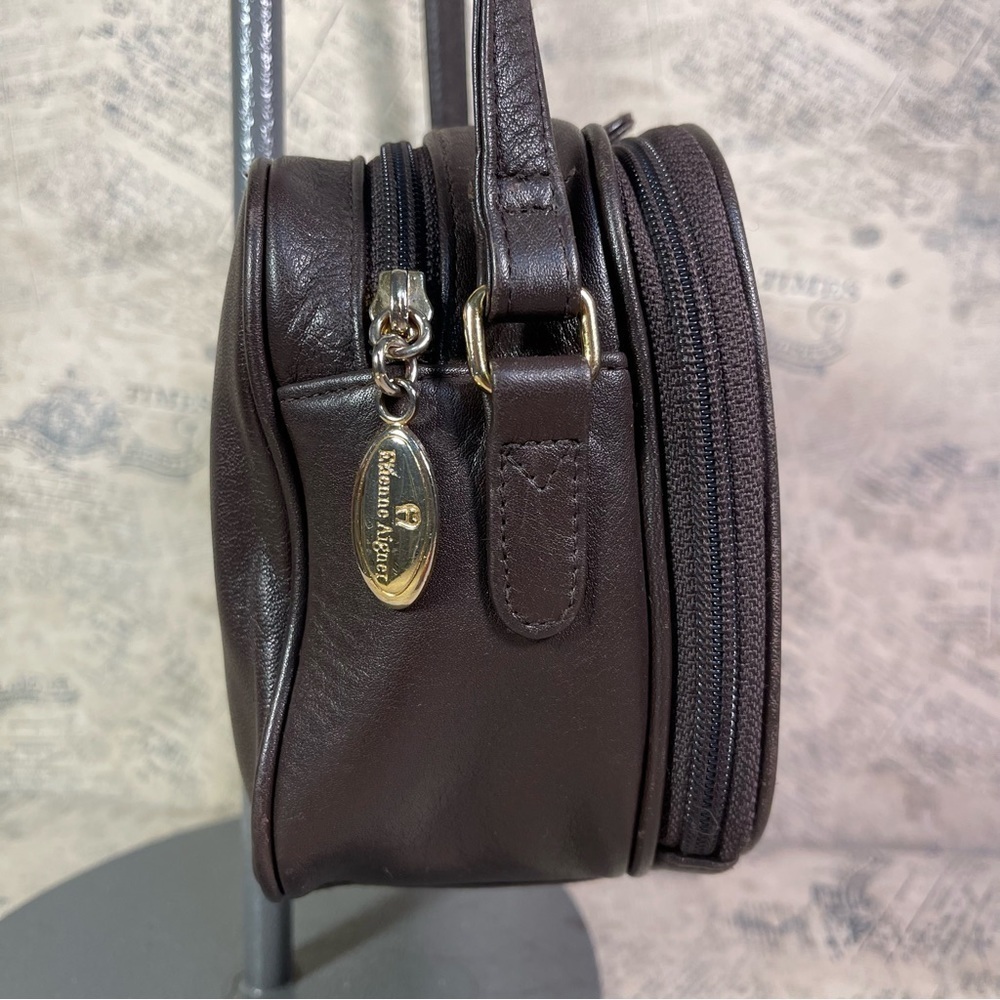 Etienne Aigner vintage camera bag brown leather - Picture 3 of 15